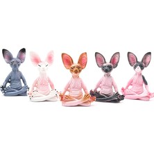 Luoditong Shop C Stili 8cm Meditasyon Kedisi Kaprisli Buda Sphynx Kedi Heykelcik Meditasyon Yoga Mutlu Kedi Duvar Süsü Heykeller Açık Bahçe Heykelleri Figürler Déco Jardin (Yurt Dışından)