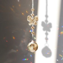 Luoditong Shop No.7 Tarzı Kristal Güneş Işığı Yakalayıcı Metal Melek Asılı Prizma Süs Kolye Ev Perde Bahçe Araba Dekor Için (Yurt Dışından)
