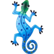 Luoditong Shop Siyah Stil Metal Gecko Sanat Açık Bahçe Arka Bahçe Metal Hayvan Dekorasyon Hediye Ev Deco Bahçe Mikro Peyzaj Asılı Dekorasyon (Yurt Dışından)