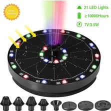 Luoditong Shop 7V1.6W Tarzı 7V 3.5W Güneş Enerjili Su Çeşmesi Pompası Muhteşem LED Çerçeveli Yüzme Havuzları Yüzen Lityum Pil Çeşmesi Bahçe Çim Dekorasyonu (Yurt Dışından)