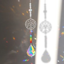 Luoditong Shop No.16 Tarzı 1 Adet Asılı Işık Yakalayıcı Kristal Açık Bahçe Ay Güneş Kalp Topu Rüzgar Çanı Kolye Ev Balkon Gökkuşağı Yapıcı Dekor Hediye (Yurt Dışından)