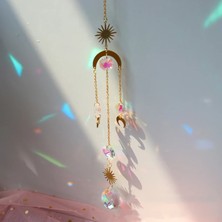 Luoditong Shop Çiçek Stili Kristal Suncatcher Gökkuşağı Asılı Prizma Süs Kolye Ev Bahçe Dekorasyonu Açık Araba Dekor Kristal Windchime Kolye (Yurt Dışından)