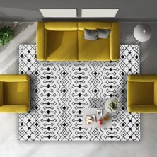 Armolin Halı Karışık Desenli Kadife Görünümlü Lastikli Halı Örtüsü (Süngersiz) SZZ-1146