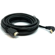 Aogo 90 Derece HDMI Kablo 5 Metre Hdmı L Kablo Hdmı Erkek - Erkek Aşağı Açılı Kablo 5m