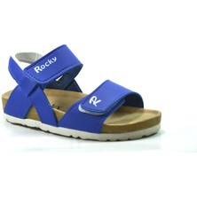 Onlo Ayakkabı ROCKY.121 Mavi Cırtlı Anatomik Erkek Çocuk Sandalet