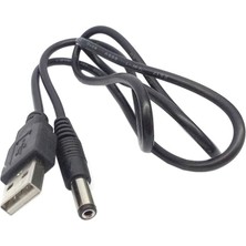 Aogo USB Dc 5.5x2.5mm Güç Kablosu 5V Dc Güç Kablosu, USB 2.0 Erkek - Dc 5.5mm x 2.5mm Erkek Güç Kablosu