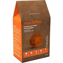 Slimplus 2 Paket Kakao Kaplı Glutensiz Vegan Yerfıstıklı Hurma Topları Raw Bites 100G