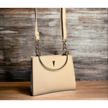 Shining Shop Kadın El ve Omuz Çantası Gold Metal Elcik Çapraz Askılı