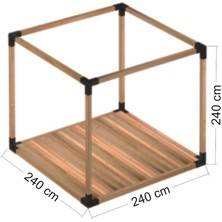 Gardner Life ARD146  Ahşap Düz Tabanlı Pergole
