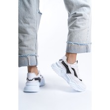 Ayakkabı Havuzu Kadın Beyaz S. Bağcıklı Günlük Rahat Tarz Taban Sneaker