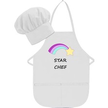 LIWOGY Çocuk Şef Önlük / Okul Etkinlik Önlük / Aşçı / Çocuk Mutfak Önlük / Desenli Önlük / Baskılı Önlük