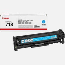 Canon CRG-718C Kutusu Hasarlı Mavi Orjinal Toner
