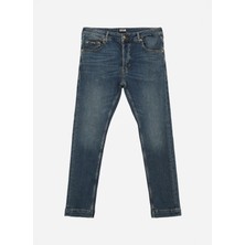 Versace Jeans Couture Normal Bel Normal Paça Slim Fit Indigo Erkek Denim Pantolon 75GAB533CDW56904