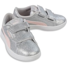 Puma Gri Kız Çocuk Yürüyüş Ayakkabısı 39468602-PUMASMASH 3.0 Gliz Glam V