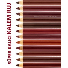 Eyberra Dudak Kalemi Kalın 12'li Set Kalemtraşlı Matte Color Lipstick Jumbo