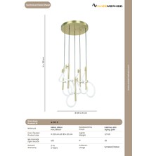 Avize Merkezi Beşli Yuvarlak Ledli Avize A-511-5