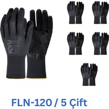 Fliqa FLN-120 1/2 Nitril Hassas Eldiven Siyah - 5 Çift