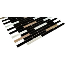 MozaiKristaL Mutfak Tezgah Araı Kristal Cam Mozaik. Cam Ölçüsü: 15X98 Mm. File Ölçüsü: 30X30 Cm. ( 1 Kutu = 11 File Karo = 1 M2 Fiyatıdır. )