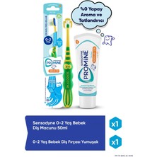 Sensodyne Promine 0-2 Yaş Aroma&tatlandırıcı İçermeyen Bebek Diş Macunu 50  ml + Yumuşak Diş Fırçası