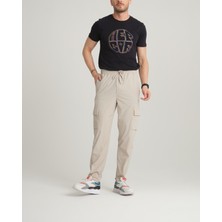 İnpool Erkek, Regular Fit, Su Itici (Geçirmez), Paraşüt Kumaş, Kargo Cep, Lastikli Pantolon 24INP276