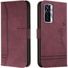 BDT Boutique Tecno Camon 17 Pro Manyetik Kapatma Flip Folio Cüzdan Pu Için Telefon Kılıfı (Yurt Dışından)