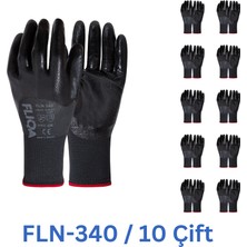 Fliqa FLN-340 3/4 Nitril Hassas Eldiven Siyah - 10 Çift