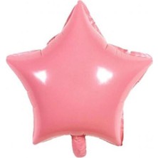 Parti Furyası Makaron Yıldız Folyo Balon Pembe 45CM 3 Adet