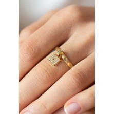 By Milo Jewellery 14 Ayar Altın Kilit Yüzük