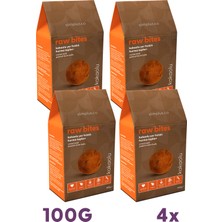 Slimplus 4 Paket Kakao Kaplı Glutensiz Vegan Yerfıstıklı Hurma Topları Raw Bites 100G