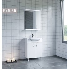 Era Soft 55 cm Beyaz Banyo Dolabı (Mdf)
