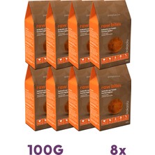 Slimplus 8 Paket Kakao Kaplı Glutensiz Vegan Yerfıstıklı Hurma Topları Raw Bites 100G