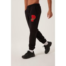 Polo State Erkek Jogger 3 Iplik Eşofman Siyah
