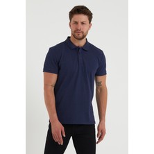 Polo State Erkek Regular Fit Polo Yaka 3lü T-Shirt Lacivert-Siyah-Indigo