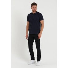 Polo State Erkek Regular Fit Polo Yaka Nakışlı T-Shirt  Lacivert