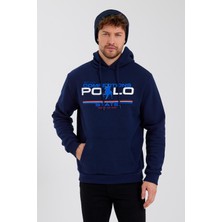 Polo State Erkek Baskılı 3 Iplik Sweatshirt Lacivert