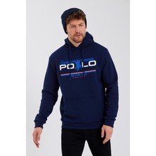 Polo State Erkek Baskılı 3 Iplik Sweatshirt Lacivert