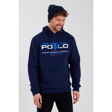 Polo State Erkek Baskılı 3 Iplik Sweatshirt Lacivert