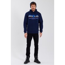 Polo State Erkek Baskılı 3 Iplik Sweatshirt Lacivert