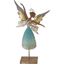 T. Concept Dekoratif, Vintage, Metal Mavi Peri 68 cm