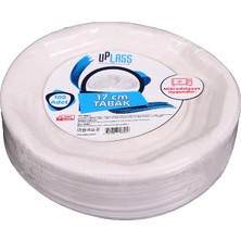 Uplass Plastik Tabak Beyaz 17 cm Çap - 100 Adet