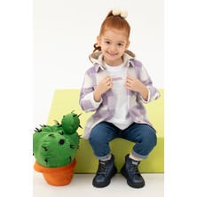 U.S. Polo Assn. Kız Çocuk Lila Uzun Kollu Kapüşonlu Gömlek 50273071-VR034