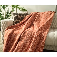 Doqu Home Lena Çift Kişilik Battaniye 200X220CM - Kiremit