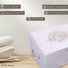 Cuty Home Ok Home Ev Tekstil Baskılı Beyaz Hurç 3'lü Set