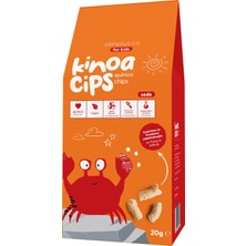 Slimplus 2 Paket 20G Sade Vegan Yağsız Kinoa Cipsi for Kids Glutensiz Çocuklara Özel Ambalaj Neşeli Yengeç