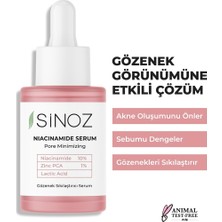 Sinoz Gözenek Sıkılaştırıcı Sebum Dengeleyici Sivilce Karşıtı Serum Niacinamide 10% + Zinc Pca 1% 30 ML