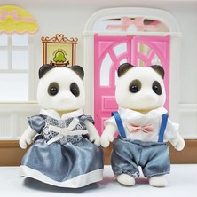 Pengfu Shop G04 Stili Tavşan Ayı Panda Kız Oyna Pretend Seti Çocuk Simülasyon Orman Hayvan Ailesi 1:12 Ölçekli Dollhouse Mobilya Minyatür (Yurt Dışından)