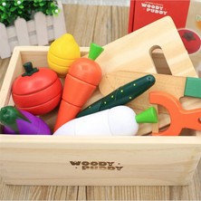 Pengfu Shop D Stili Montessori Kesilmiş Meyve ve Sebze Oyuncaklar Ahşap Klasik Oyun Simülasyon Mutfak Serisi Oyuncaklar Erken Eğitim Hediye Oyun Evi Oyuncak (Yurt Dışından)