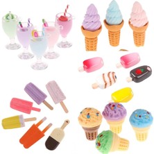 Pengfu Shop 5 Adet Tarzı 5 Adet Minyatür Dollhouse Sevimli Reçine Milkshake Suyu Şeker Şeker Dondurma Oyna Pretend Için Gıda Oyna Pretend Mutfak Dekor Oyuncaklar (Yurt Dışından)