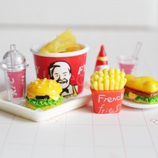 Pengfu Shop Sarı Stil Ale Oyna Pretend Minyatür Dollhouse Mini Hamburger Patates Kızartması Fast Food Bjd Barbies Için Bebek Mutfak Aksesuarları Oyuncak (Yurt Dışından)