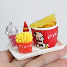 Pengfu Shop Sarı Stil Ale Oyna Pretend Minyatür Dollhouse Mini Hamburger Patates Kızartması Fast Food Bjd Barbies Için Bebek Mutfak Aksesuarları Oyuncak (Yurt Dışından)